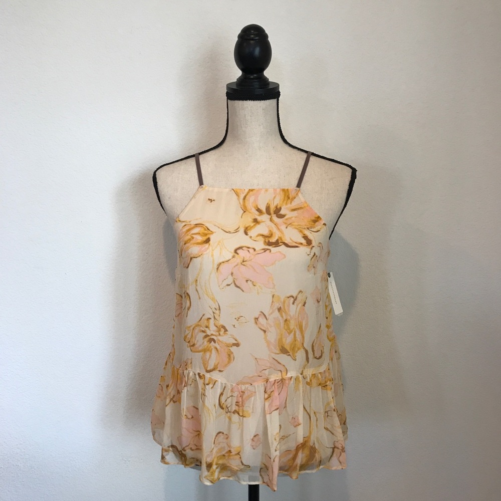 Anthropologie Tank Top Blouse Neutrals Small